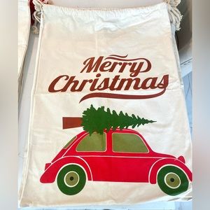 🌲 BRAND NEW - Cotton Merry Christmas, Holiday Gift Sacks/Santa Gift Bags 🤶 🎅